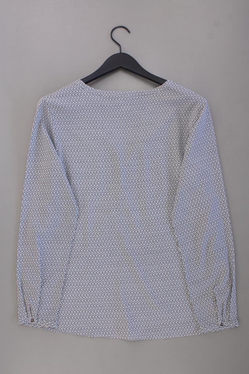 s.Oliver Langarmbluse Gr. 40 geometrisches Muster grau aus Polyester