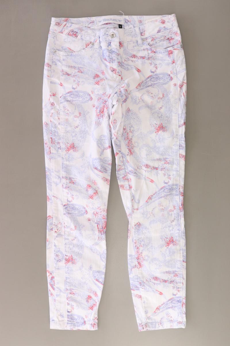 Marc Aurel Skinny Jeans Gr. 36 mit Paisleymuster blau aus Baumwolle