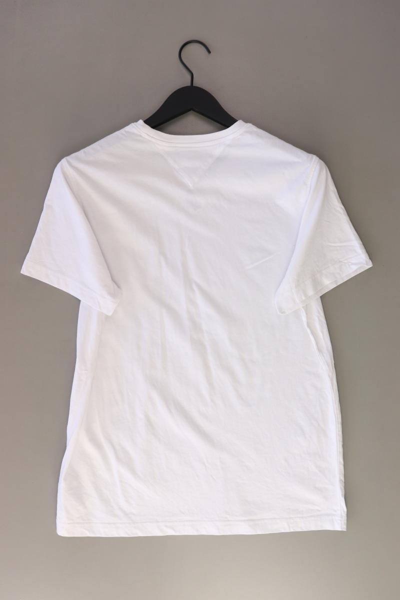 Tommy Jeans T-Shirt für Herren Gr. L Kurzarm weiß aus Baumwolle