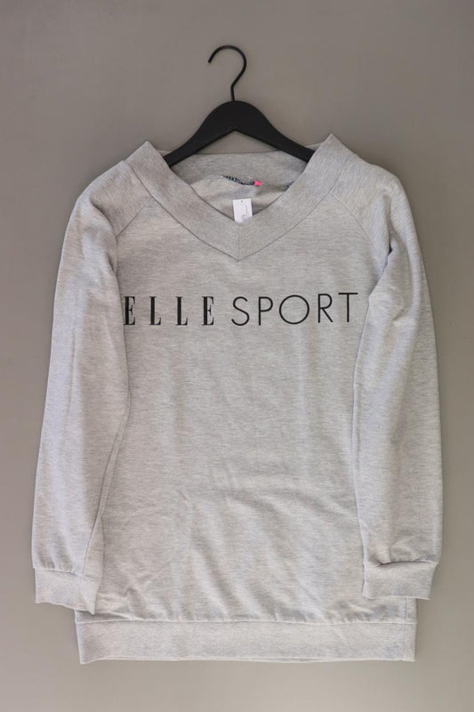 Elle Langarmpullover Gr. S grau aus Baumwolle