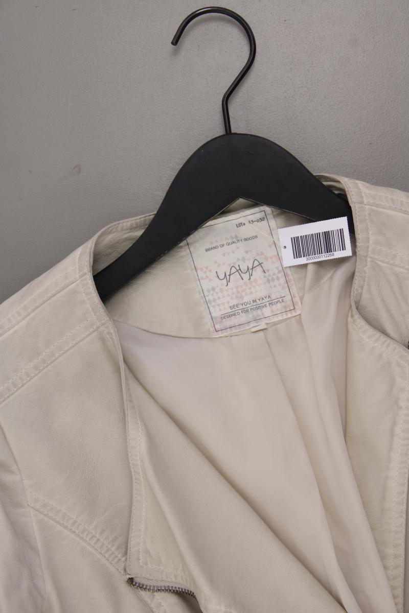 YAYA Kunstlederjacke Gr. 36 creme aus Polyurethan