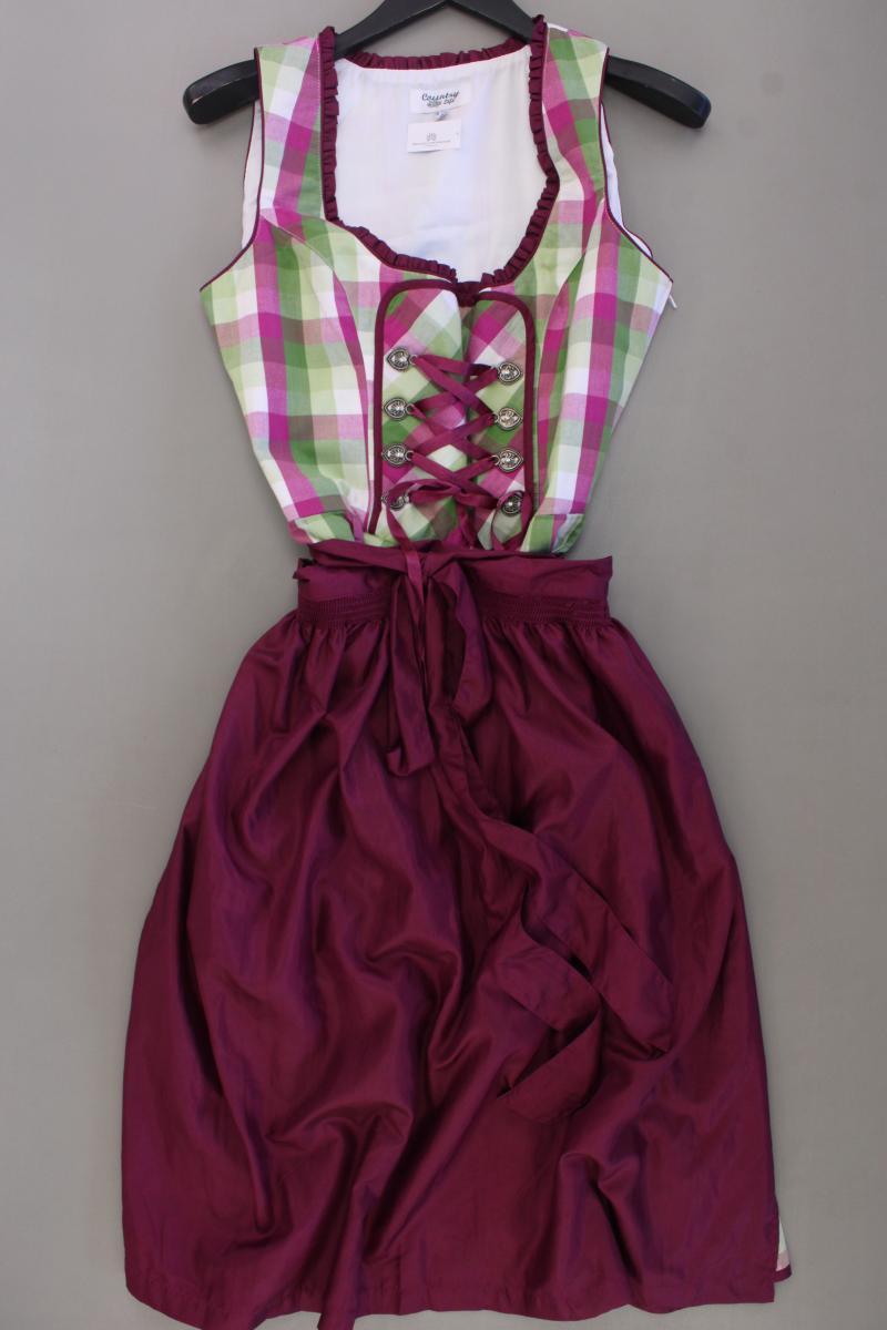 Country Life Dirndl Gr. 44 kariert Ärmellos lila aus Baumwolle