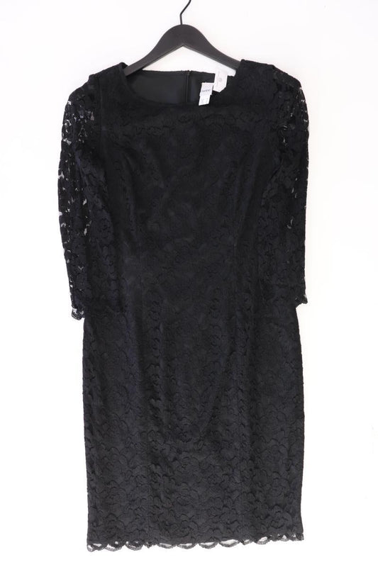 Heine Spitzenkleid Gr. 38 Langarm schwarz aus Polyester