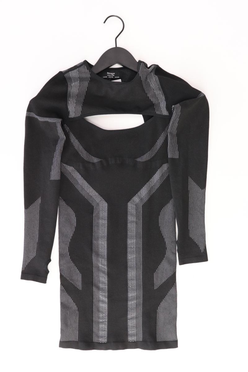 Bershka Schlauchkleid Gr. XS Langarm grau aus Polyester