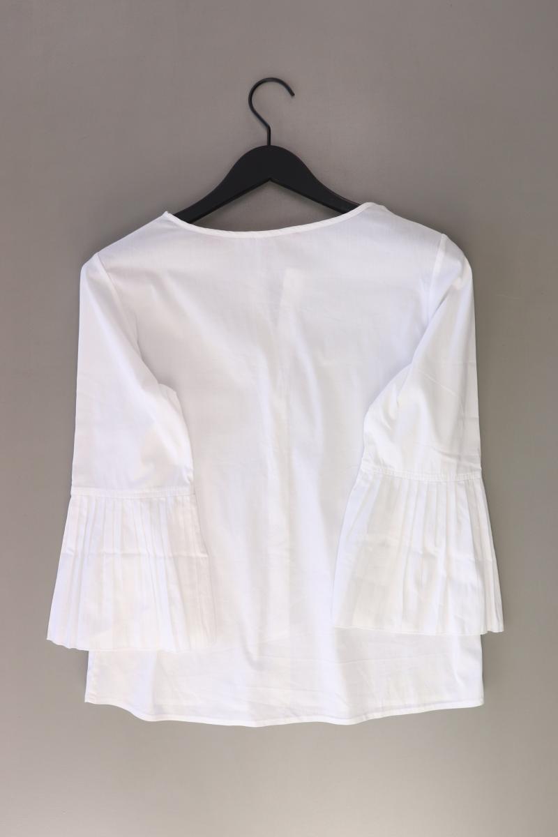 s.Oliver Regular Bluse Gr. 36 Trompetenärmel weiß aus Baumwolle