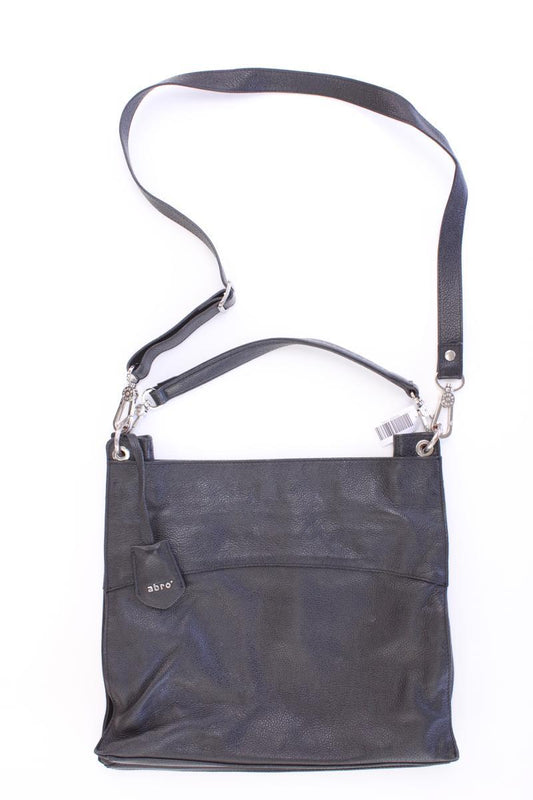 Abro Schultertasche schwarz aus Leder