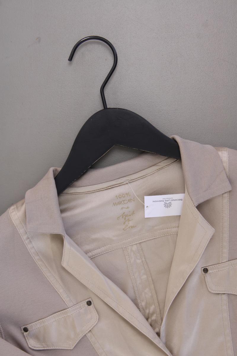 Marc Cain Poloshirt Gr. 40 Langarm creme aus Baumwolle