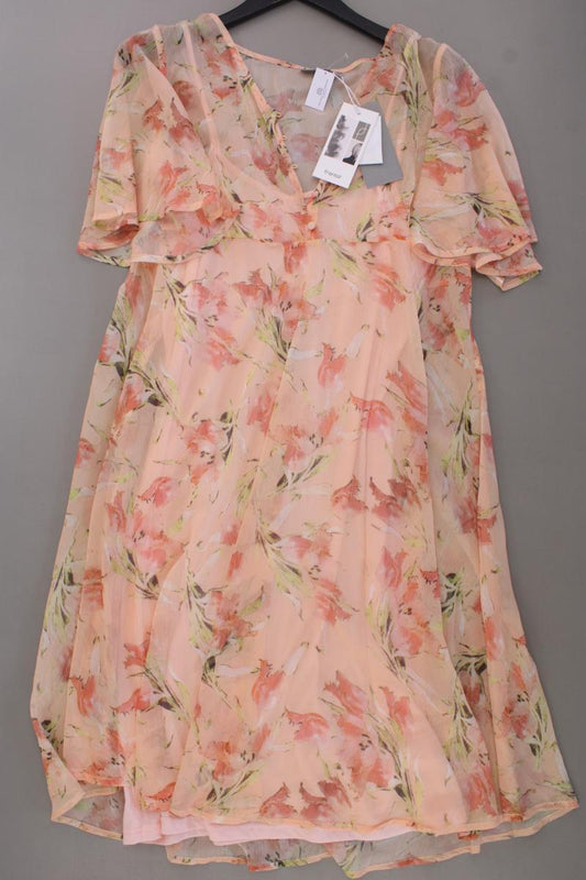 Fransa Kurzarmkleid Gr. M mit Blumenmuster neu mit Etikett orange aus Polyester