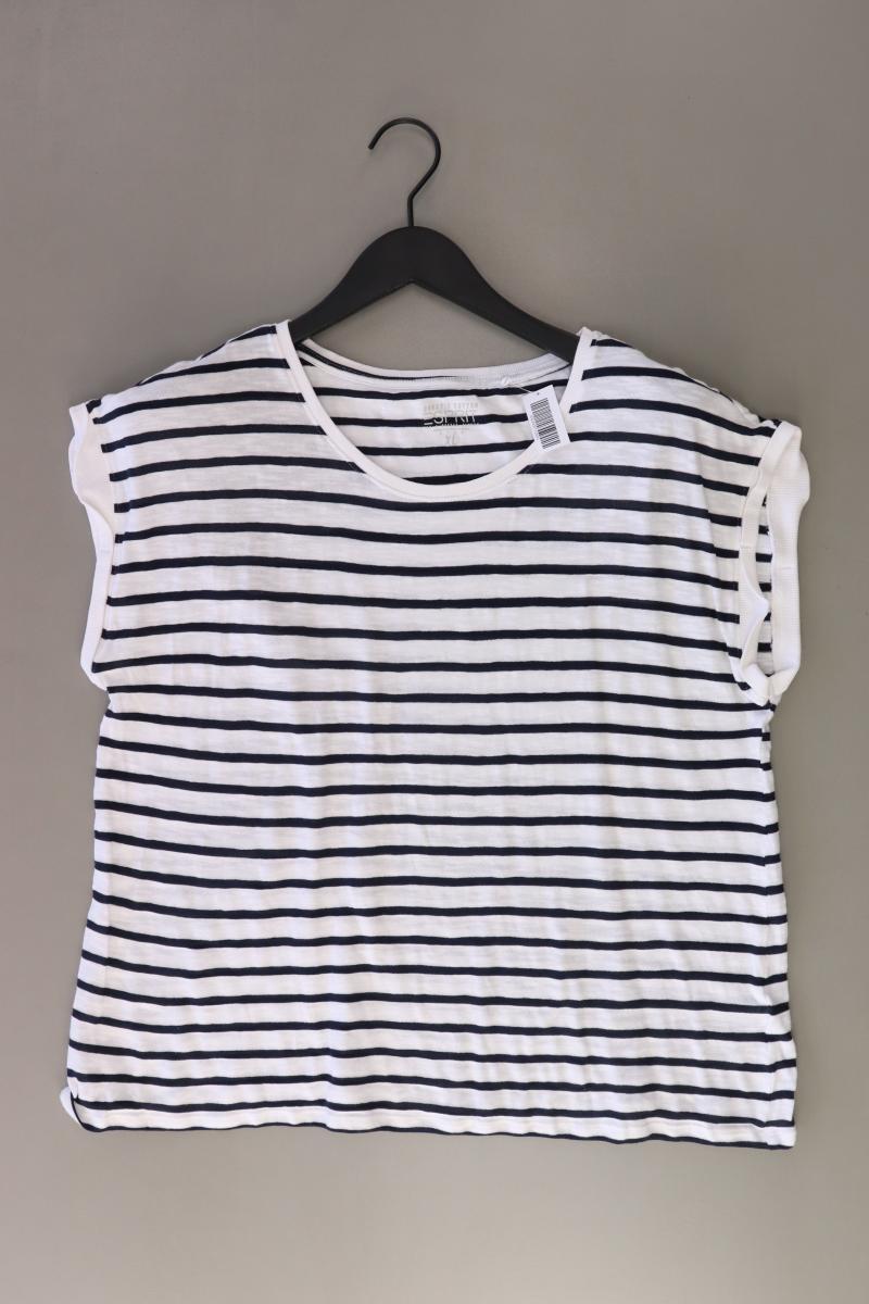 Esprit Ringelshirt Gr. XL gestreift Kurzarm weiß aus Baumwolle