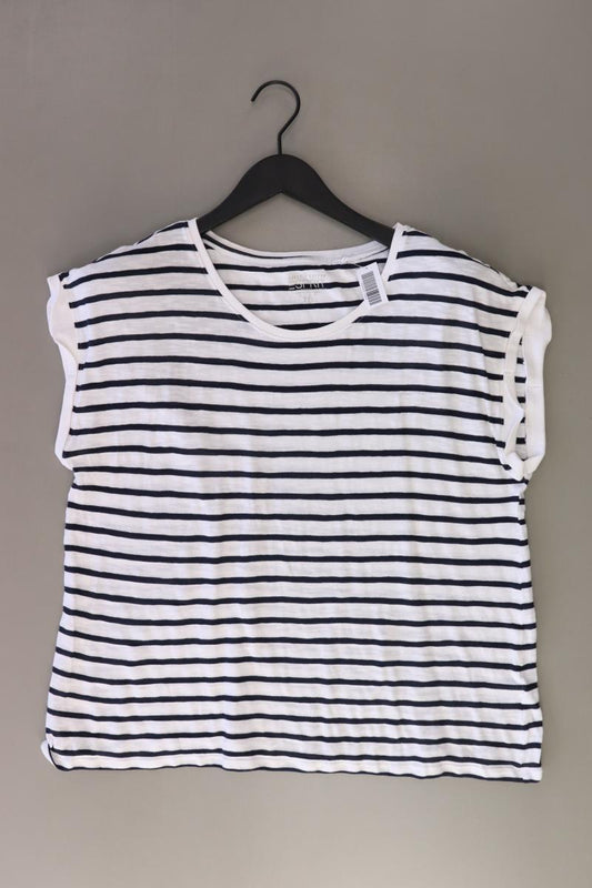 Esprit Ringelshirt Gr. XL gestreift Kurzarm weiß aus Baumwolle