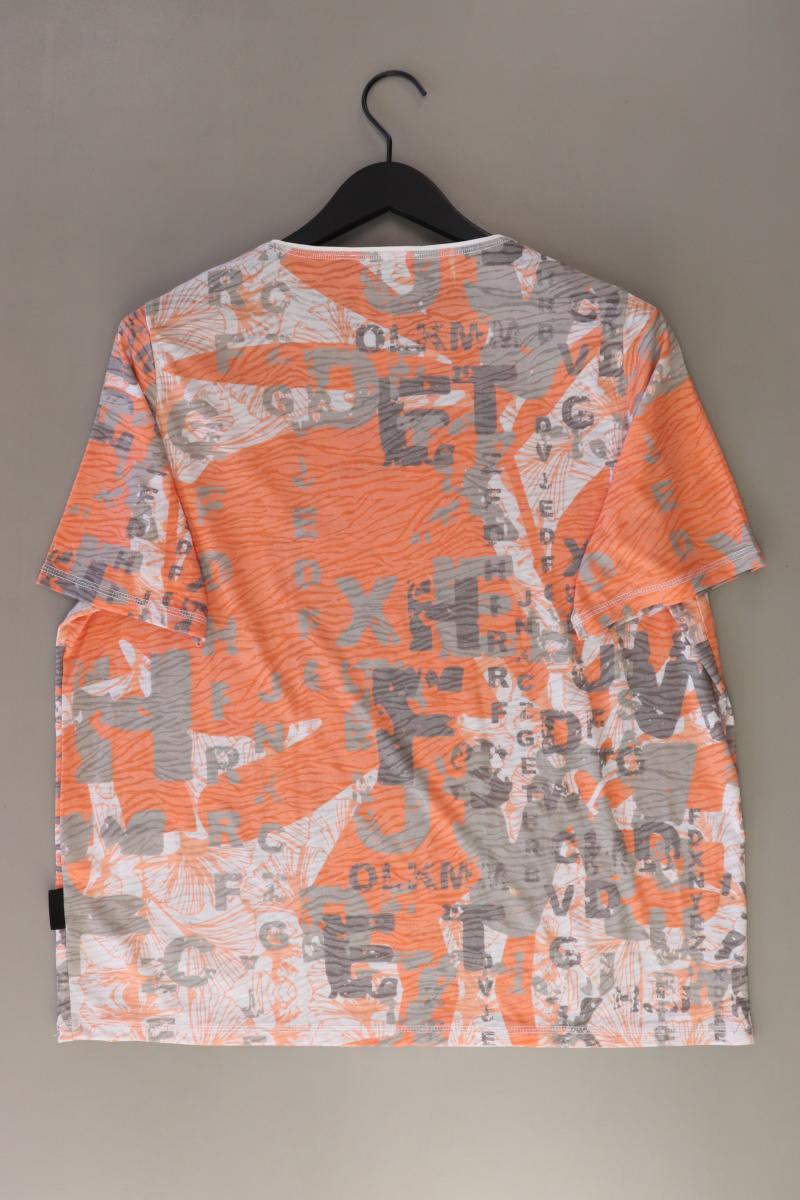 Cappuccino Printshirt Gr. 44 Kurzarm orange aus Viskose