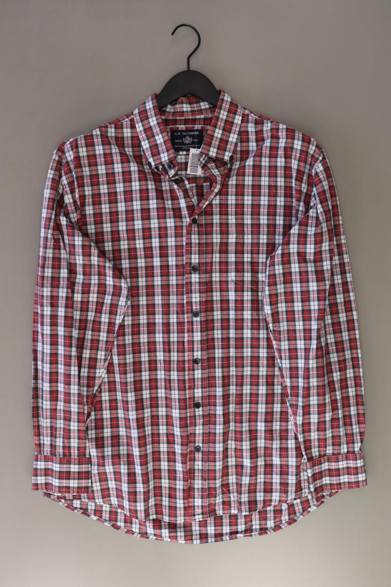 A.W. Dunmore Karohemd für Herren Gr. XL kariert Langarm rot aus Baumwolle