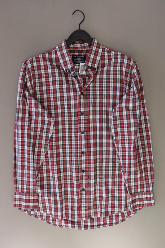 A.W. Dunmore Karohemd für Herren Gr. XL kariert Langarm rot aus Baumwolle