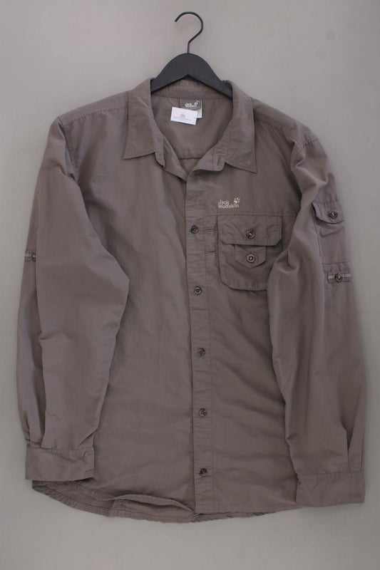 Jack Wolfskin Langarmhemd für Herren Gr. XL grau aus Polyester