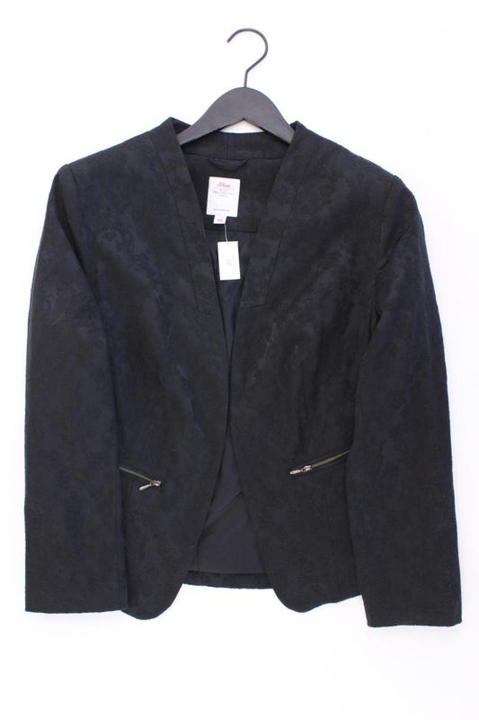 s.Oliver Classic Blazer Gr. 44 schwarz aus Baumwolle