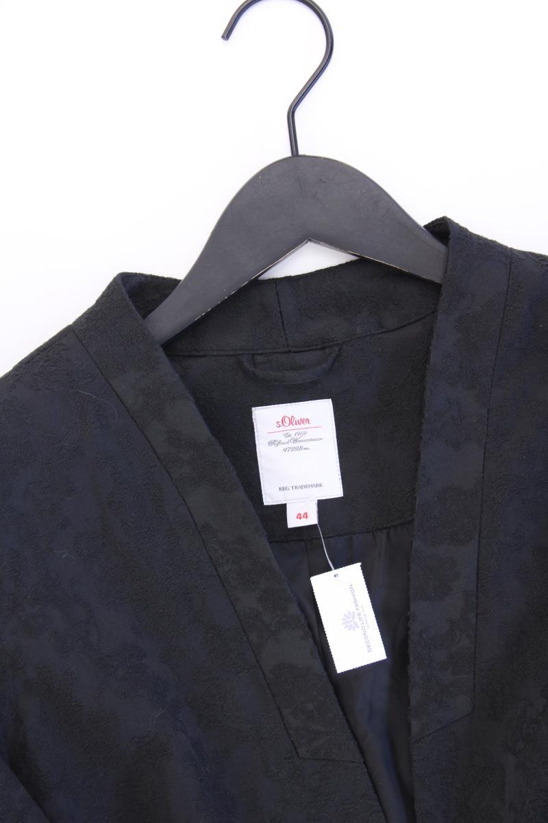 s.Oliver Classic Blazer Gr. 44 schwarz aus Baumwolle