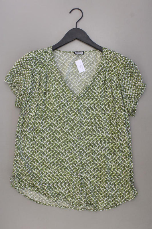 Kenny S. Bluse mit Kaktusmuster Gr. 38 Kurzarm grün