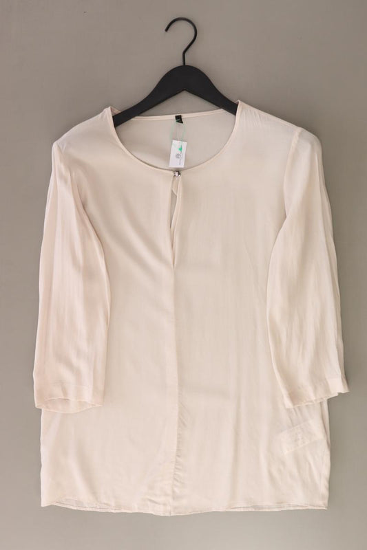Benetton Regular Bluse Gr. S 3/4 Ärmel creme aus Viskose