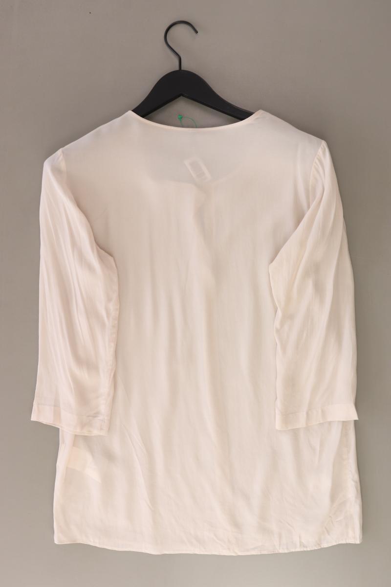 Benetton Regular Bluse Gr. S 3/4 Ärmel creme aus Viskose