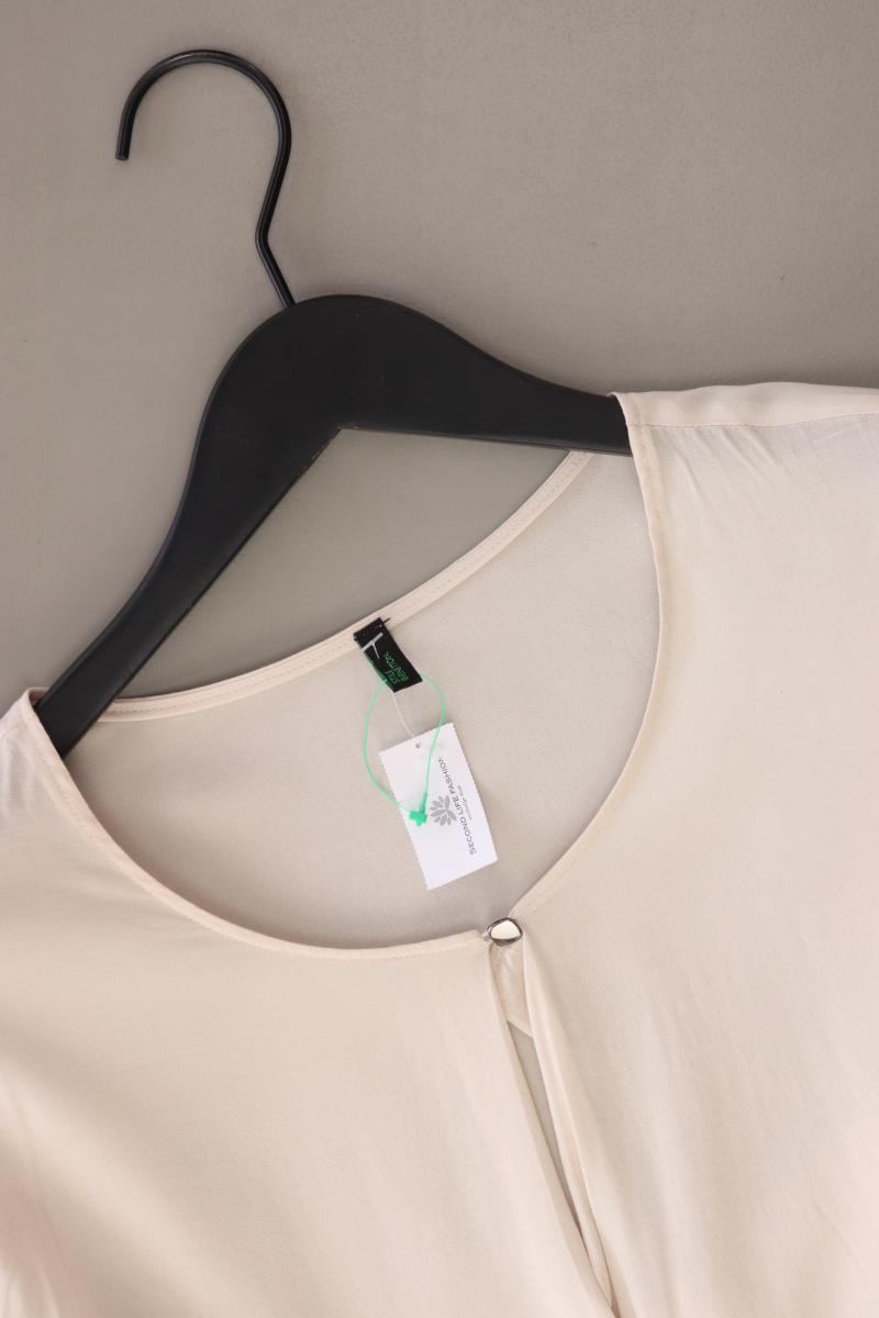 Benetton Regular Bluse Gr. S 3/4 Ärmel creme aus Viskose