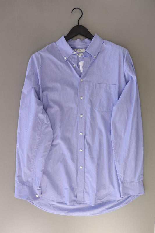 Mc Earl Langarmhemd für Herren Gr. XL gestreift blau aus Baumwolle