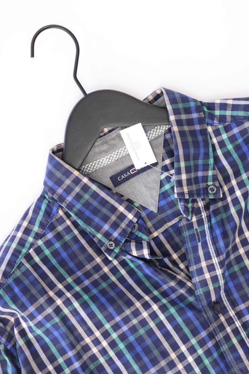 Casa Moda Karohemd für Herren Gr. XL kariert Langarm blau aus Baumwolle