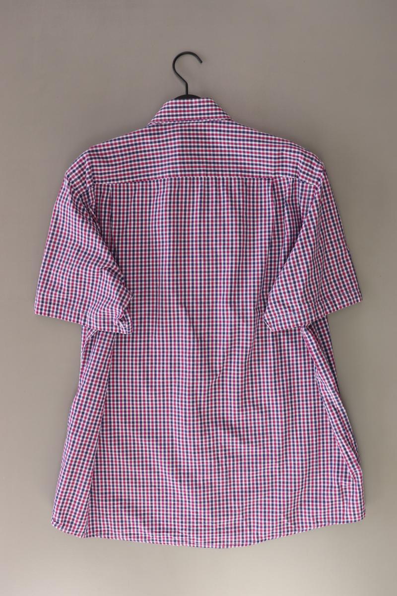 Redmond Karohemd für Herren Gr. XL kariert Kurzarm pink aus Baumwolle