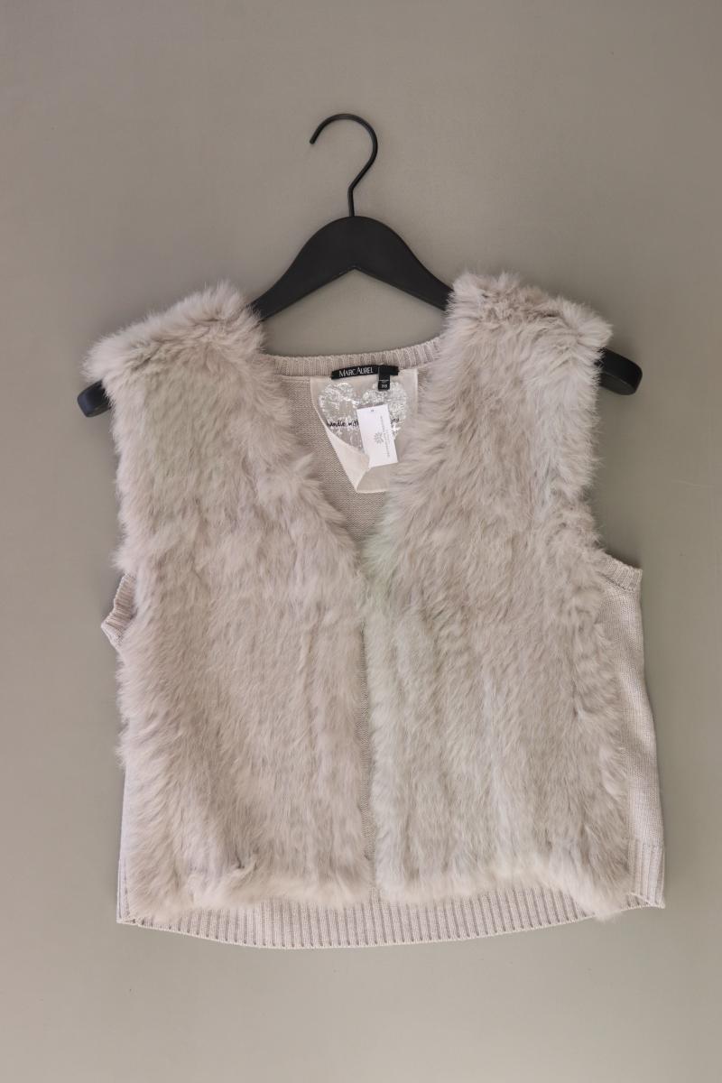 Marc Aurel Echtfellweste Gr. 38 neuwertig grau aus Wolle