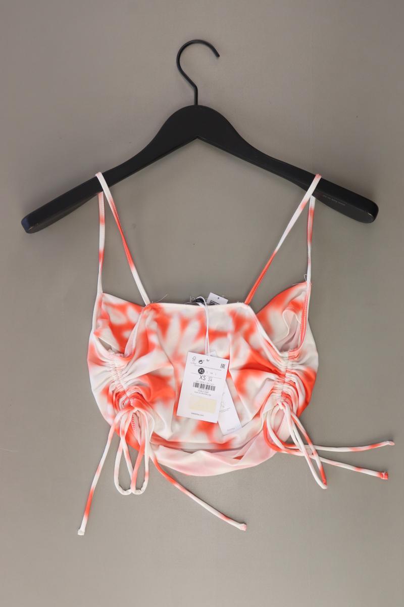 Bershka Crop Top Gr. XS mit Batikmuster neu mit Etikett orange aus Polyester