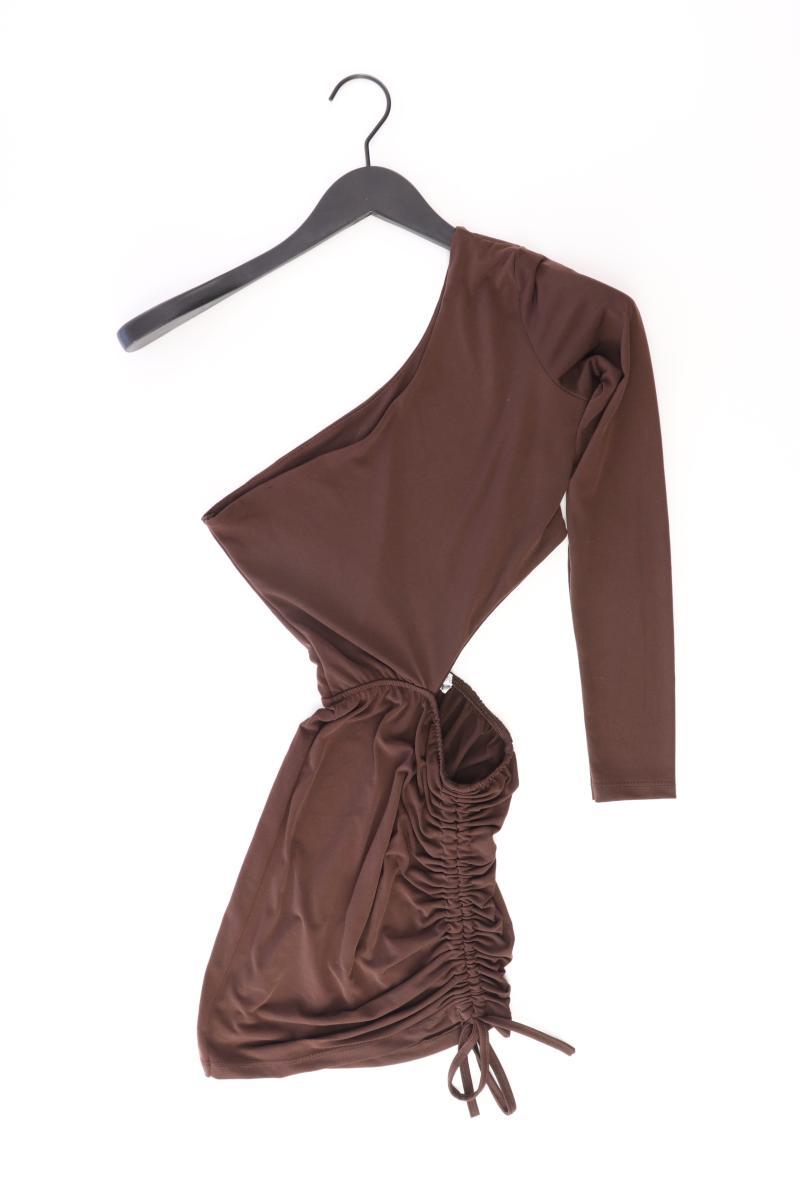 Defact Schlauchkleid mit Cut Outs Gr. M 3/4 Ärmel braun aus Polyester