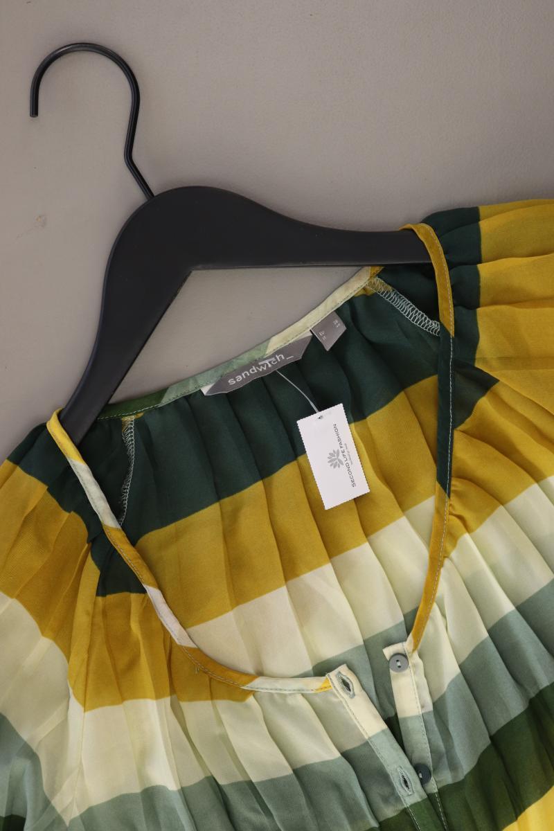 Sandwich_ Kurzarmbluse Gr. 36 gestreift gelb aus Polyester