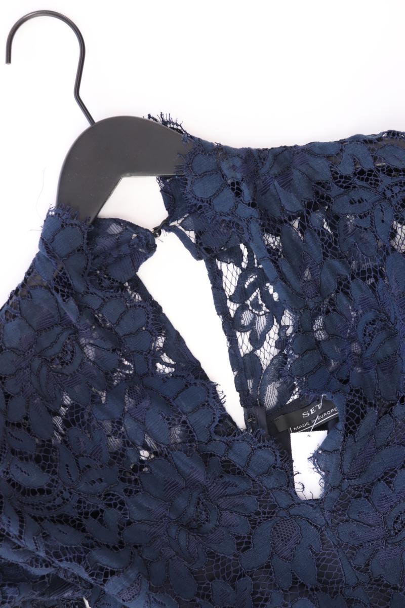 Set Spitzenkleid Gr. 40 3/4 Ärmel blau aus Viskose