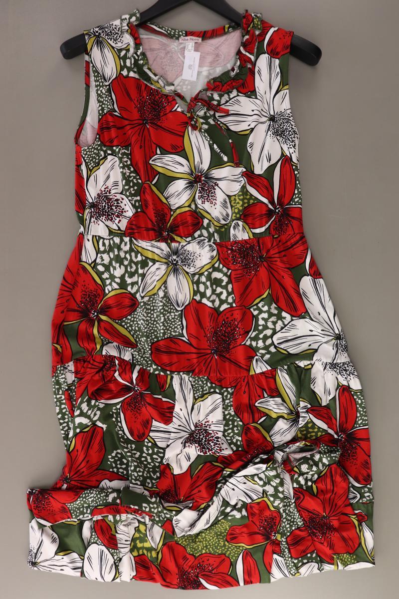 Alba Moda Maxikleid Gr. 40 mit Blumenmuster Ärmellos rot aus Viskose