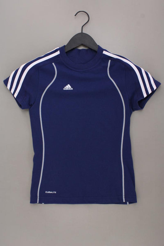 Adidas Sportshirt Gr. XS Kurzarm blau aus Baumwolle