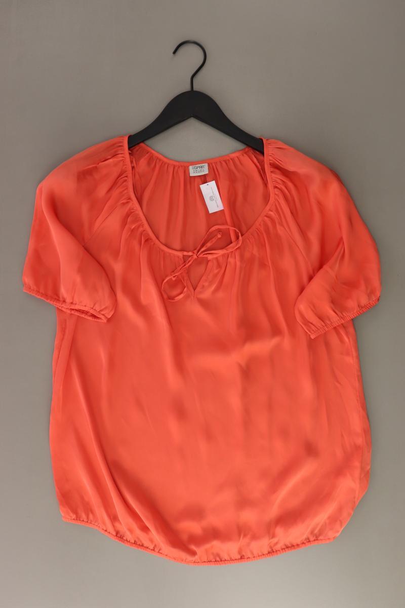 Esprit Kurzarmbluse Gr. 42 orange aus Polyester