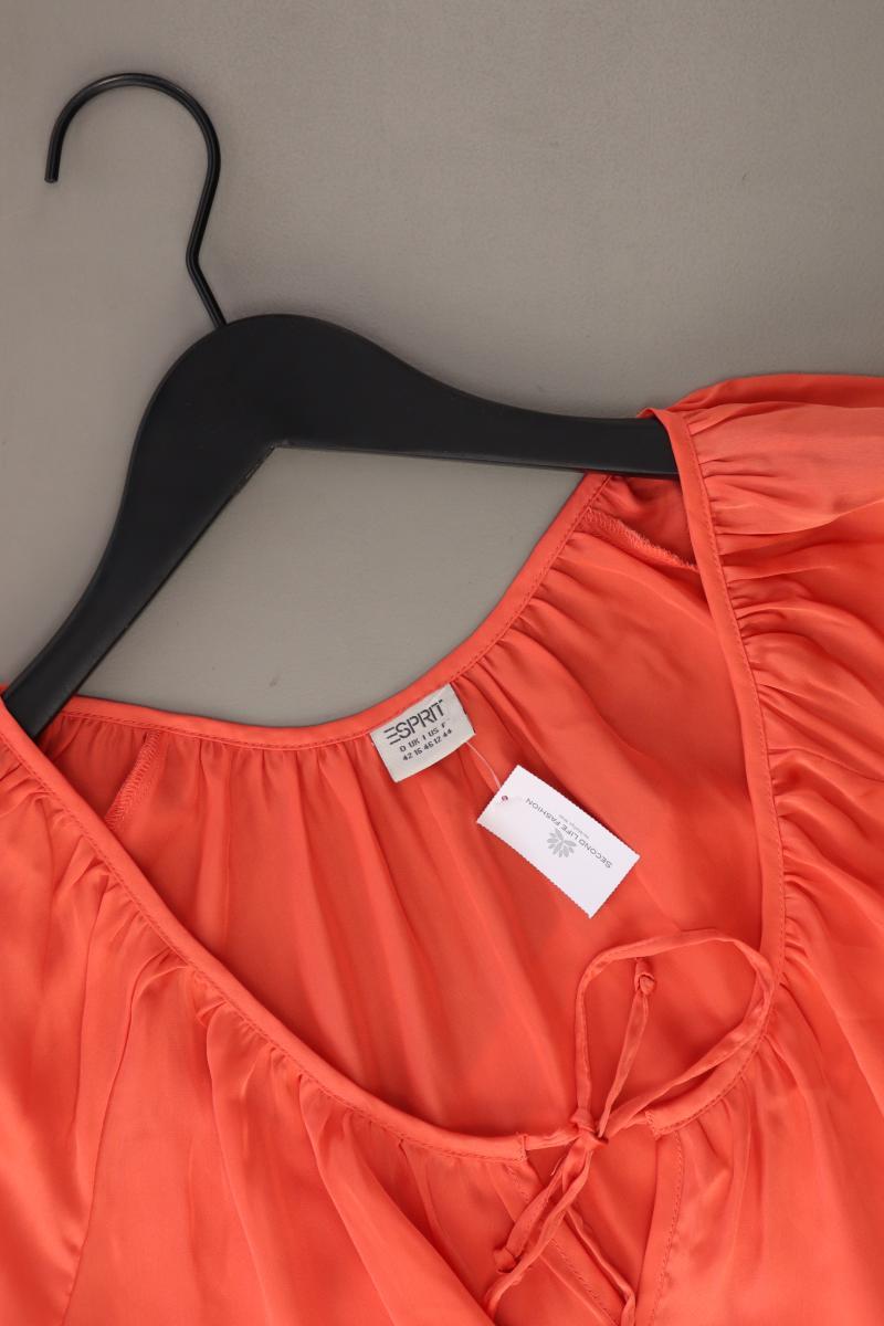 Esprit Kurzarmbluse Gr. 42 orange aus Polyester
