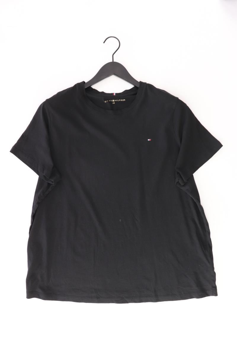 Tommy Hilfiger T-Shirt für Herren Gr. 48 Kurzarm schwarz aus Baumwolle