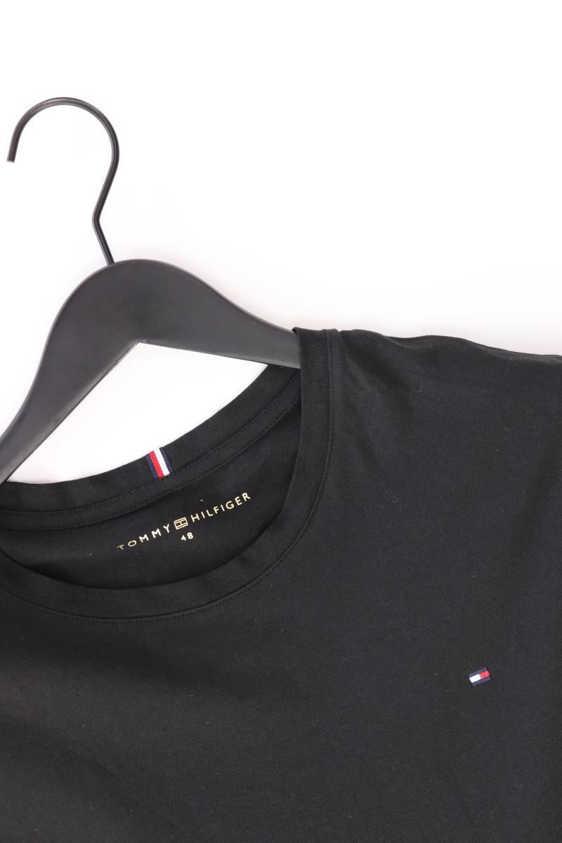 Tommy Hilfiger T-Shirt für Herren Gr. 48 Kurzarm schwarz aus Baumwolle