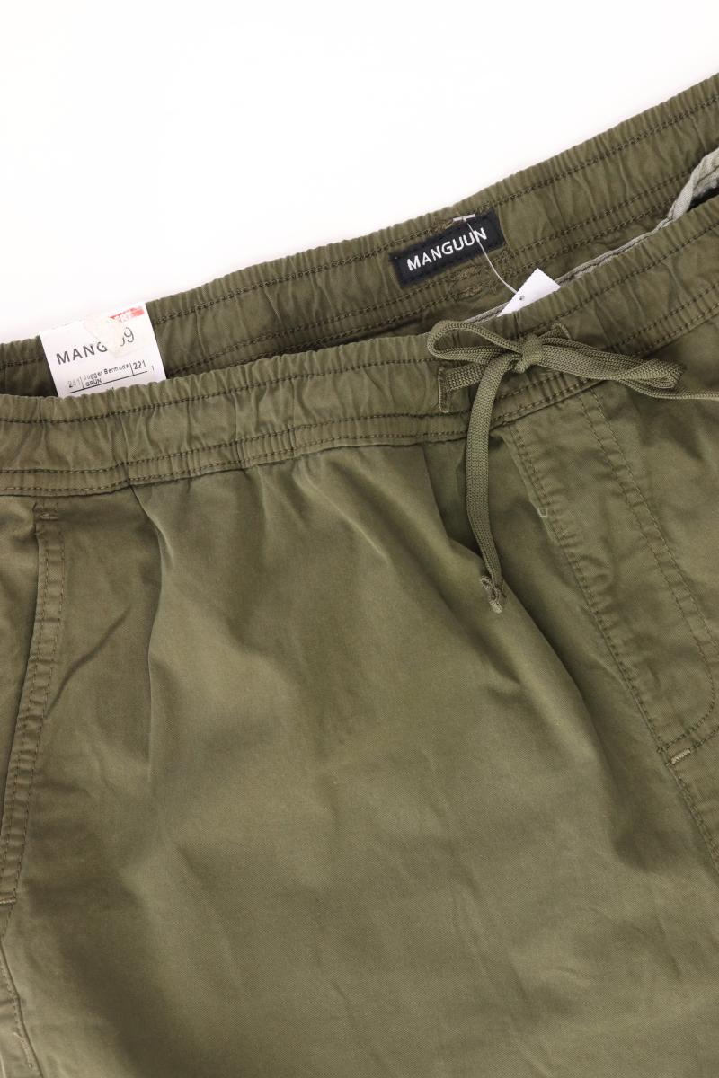 Manguun Chino Shorts für Herren Gr. XL neu mit Etikett olivgrün aus Baumwolle