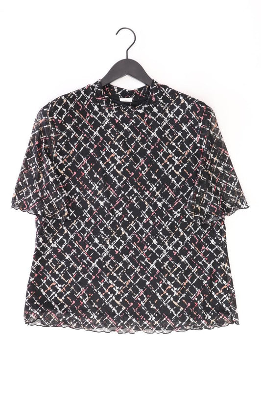 s.Oliver Kurzarmbluse Gr. 46 schwarz aus Polyester
