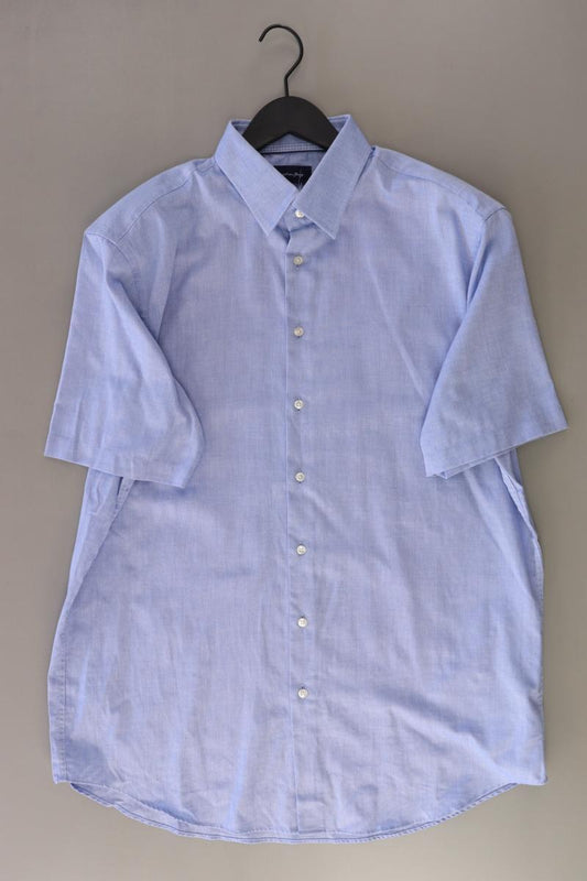 Christian Berg Kurzarmhemd für Herren Gr. Hemdgröße 43 blau aus Baumwolle