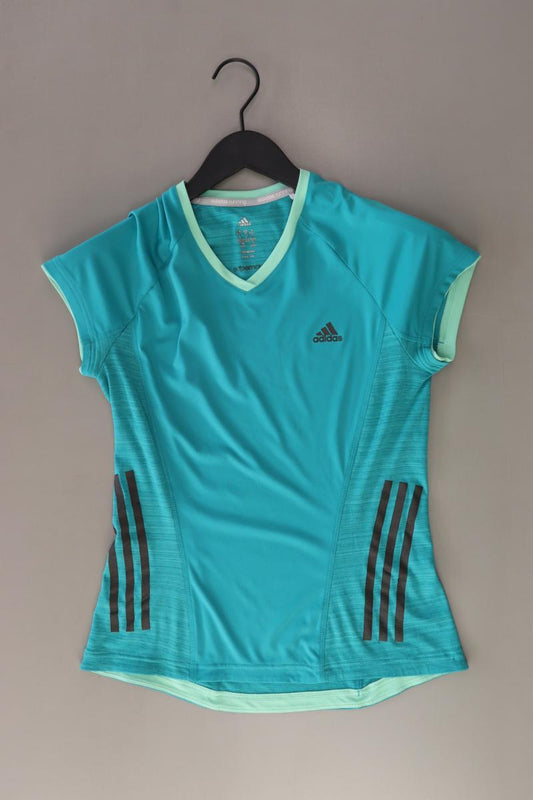 Adidas Sportshirt Gr. M Kurzarm blau aus Polyester