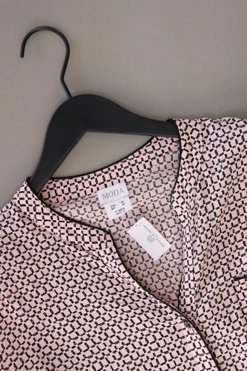 Mona Langarmbluse Gr. 40 neuwertig rosa aus Polyester
