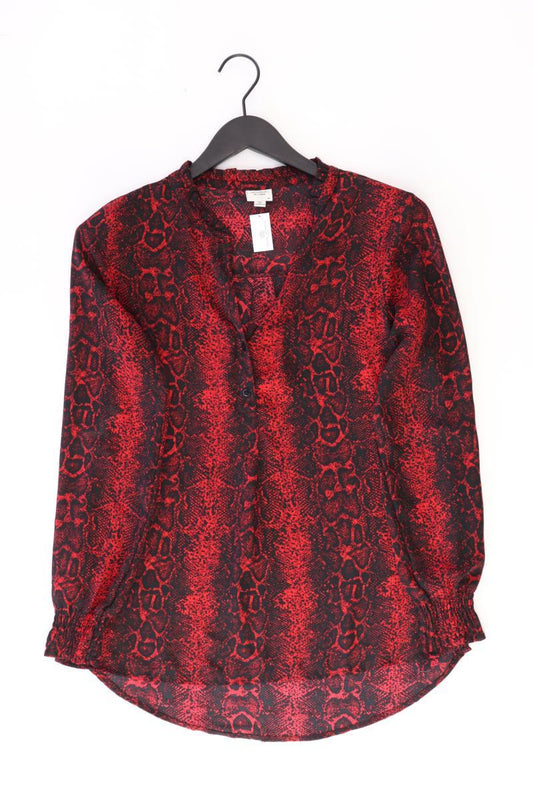 Jacqueline de Yong Langarmbluse Gr. 36 mit Tierdruck rot aus Polyester