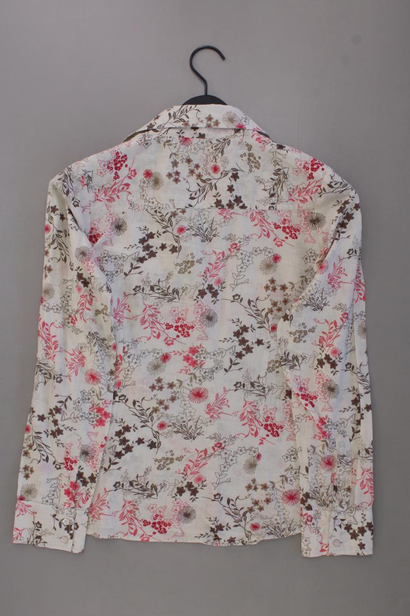 Zero Langarmbluse Gr. 36 mit Blumenmuster grün aus Baumwolle