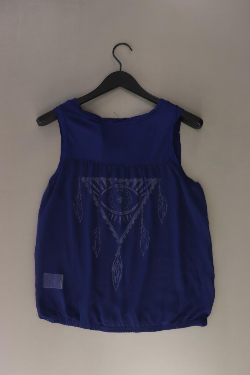 Ärmellose Bluse Gr. M neu mit Etikett blau aus Viskose