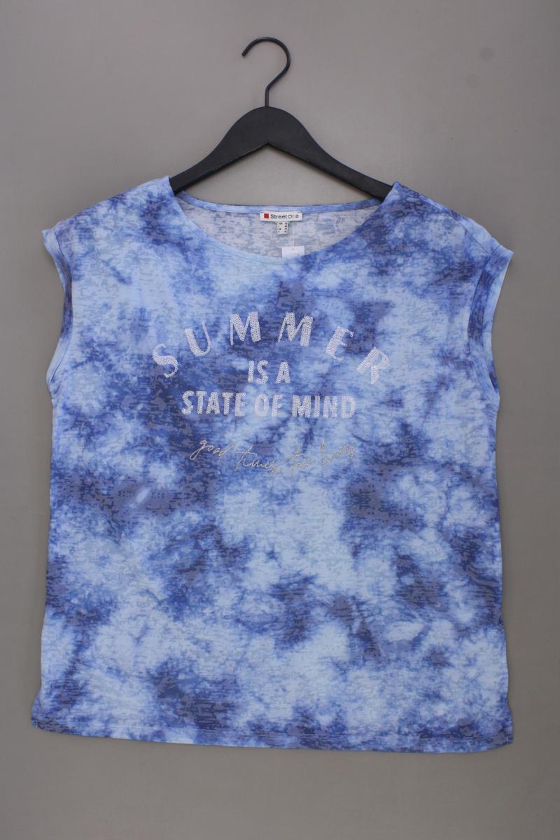 Street One Batikshirt Gr. 40 mit Batikmuster Kurzarm blau aus Polyester