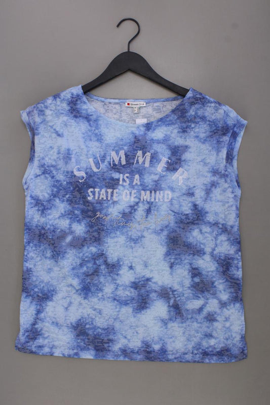 Street One Batikshirt Gr. 40 mit Batikmuster Kurzarm blau aus Polyester