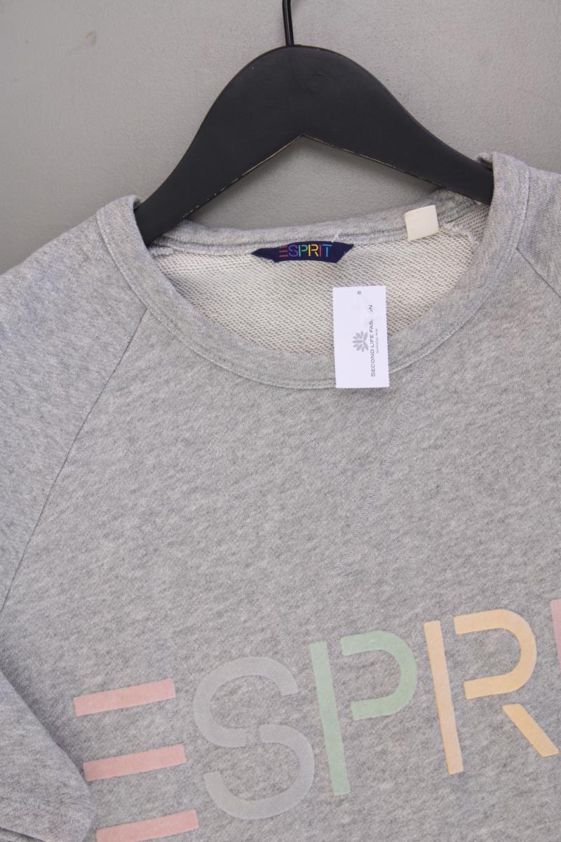 Esprit Printshirt Gr. XL neuwertig Kurzarm grau aus Baumwolle