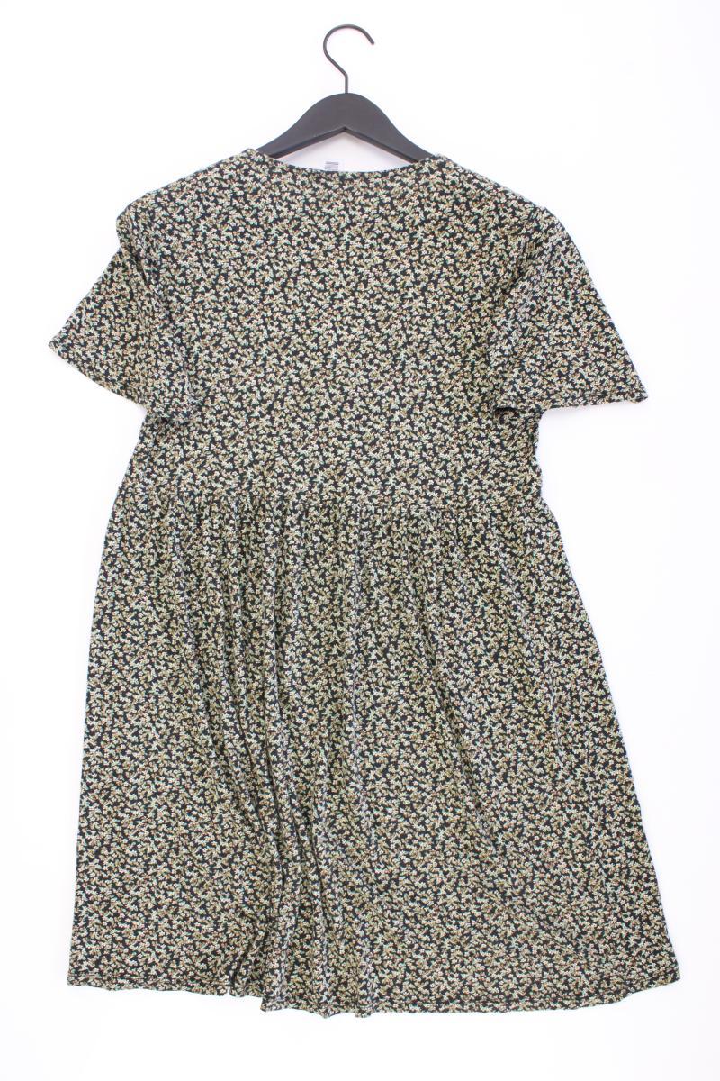 Pull&Bear Jerseykleid Gr. XL mit Blumenmuster Kurzarm mehrfarbig